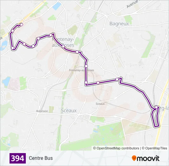 394 Bus Line Map