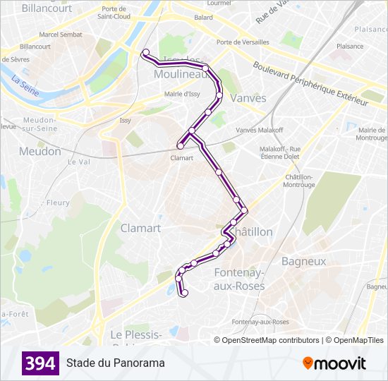 394 Bus Line Map