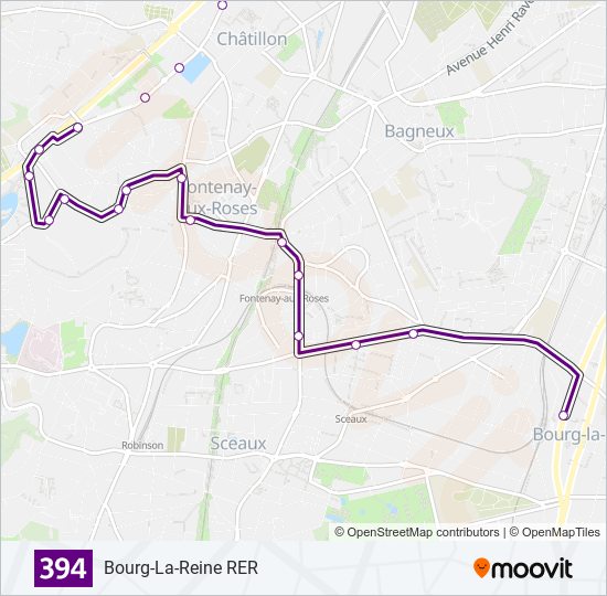 394 bus Line Map