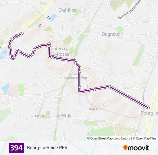 394 Bus Line Map