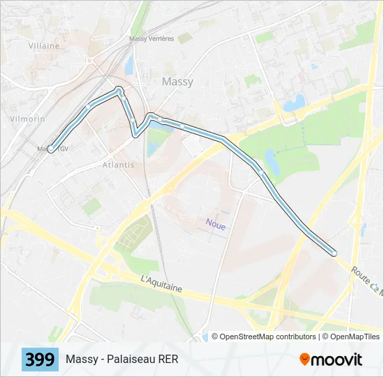 399 Bus Line Map