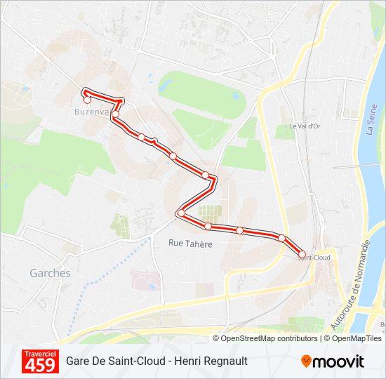 459 Bus Line Map