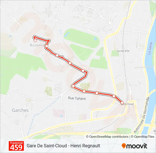 459 Bus Line Map