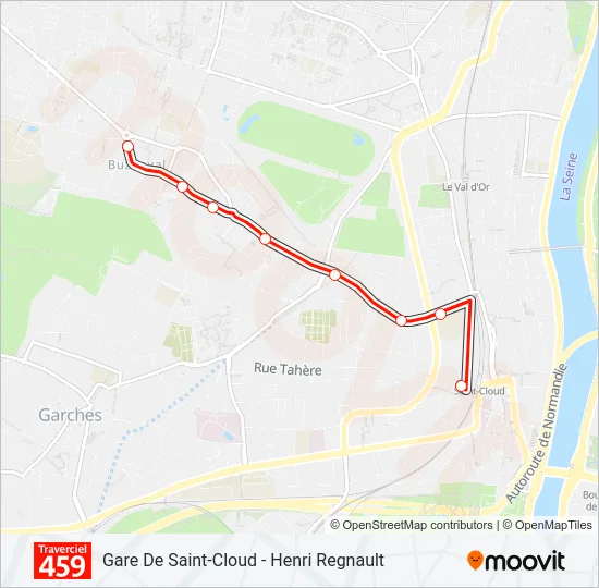 459 Bus Line Map