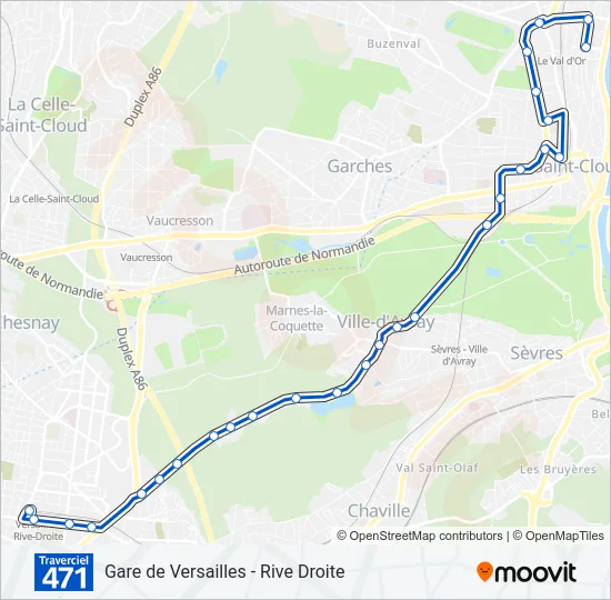 471 Bus Line Map