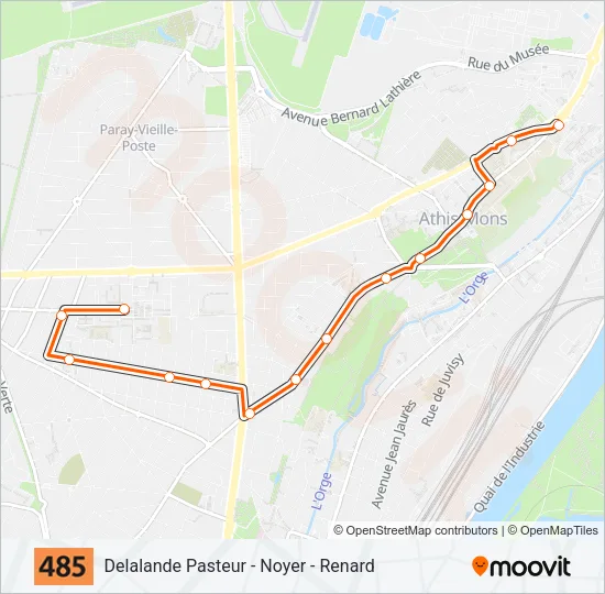 485 Bus Line Map