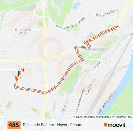 485 Bus Line Map