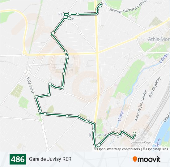Mapa de 486 de autobús