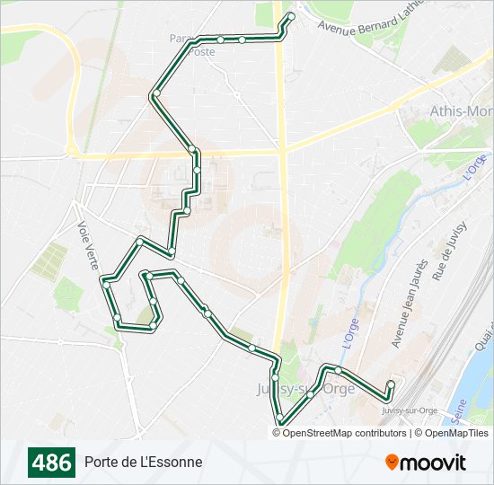 486 bus Line Map