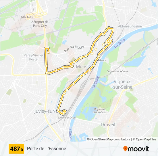 487 Bus Line Map