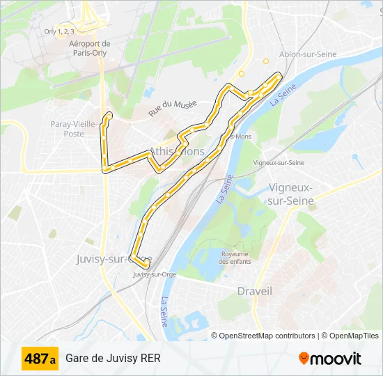 487 Bus Line Map