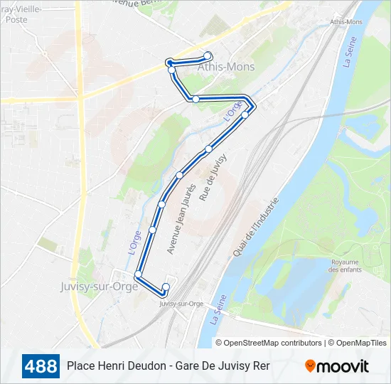 488 Bus Line Map