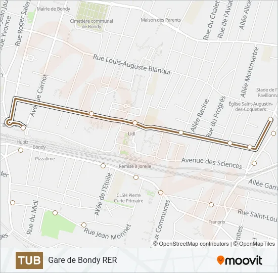 TUB Bus Line Map
