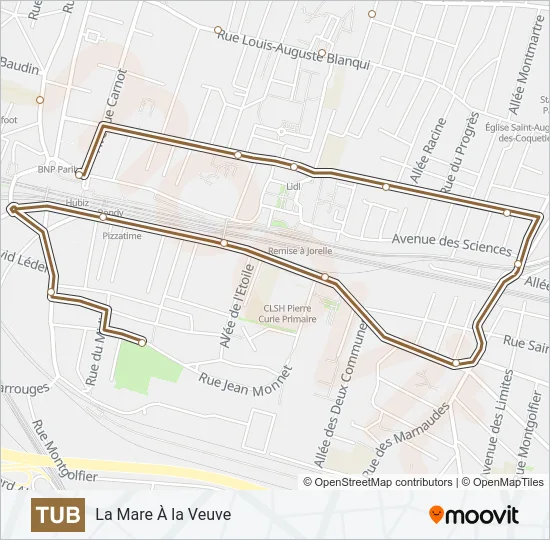 TUB Bus Line Map