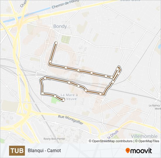 TUB bus Line Map