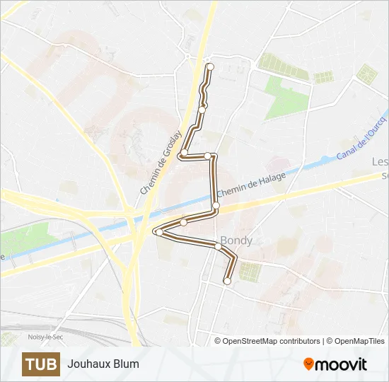 TUB Bus Line Map