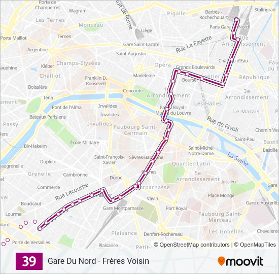 39 Bus Line Map