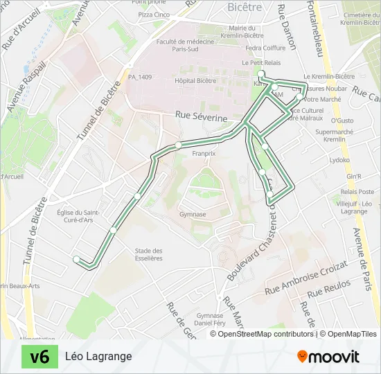 V6 Bus Line Map