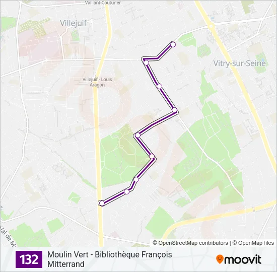 132 Bus Line Map