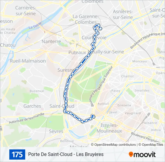 175 Bus Line Map