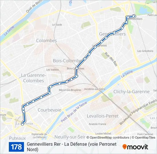 178 Bus Line Map