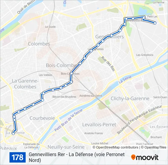 178 Bus Line Map