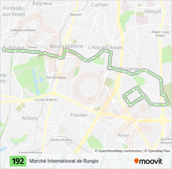 192 Bus Line Map