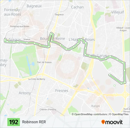 192 Bus Line Map