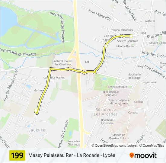 199 Bus Line Map