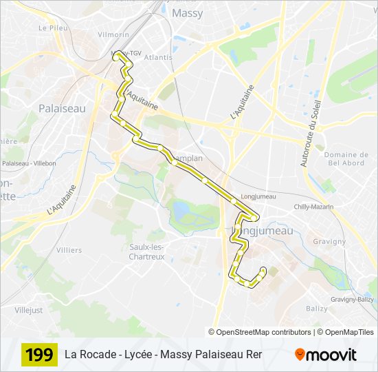199 bus Line Map