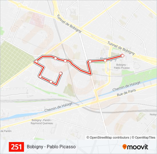 251 Bus Line Map