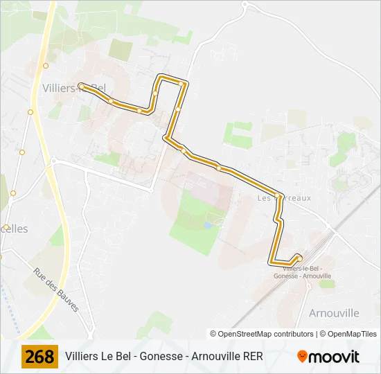 268 Bus Line Map