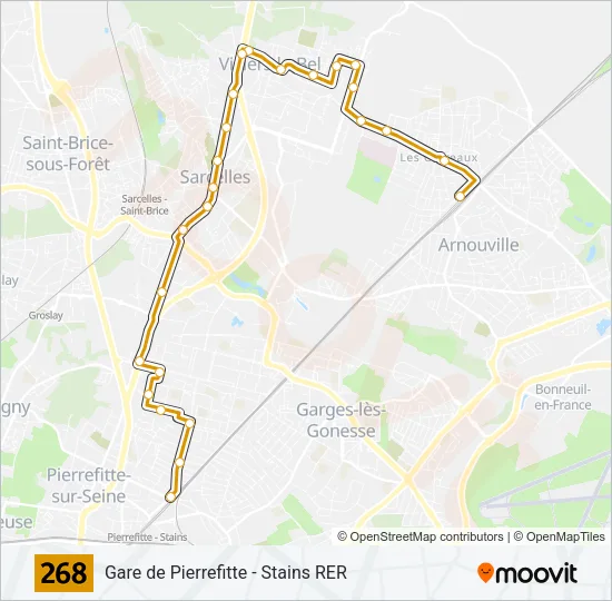 268 Bus Line Map