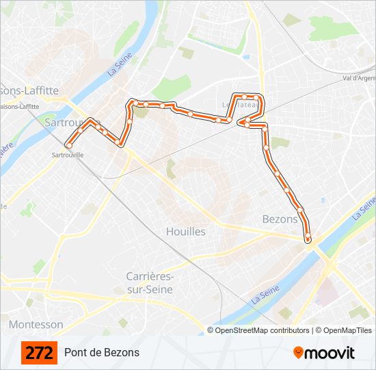 Mapa de 272 de autobús