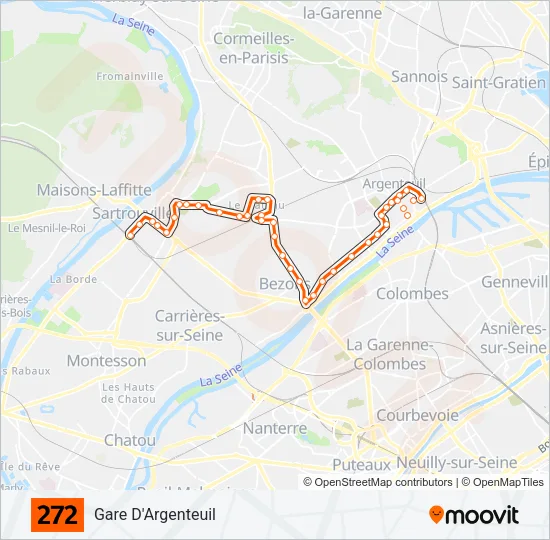 272 Bus Line Map