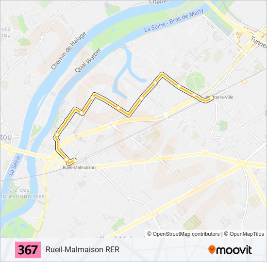 Plan de la ligne 367 de bus