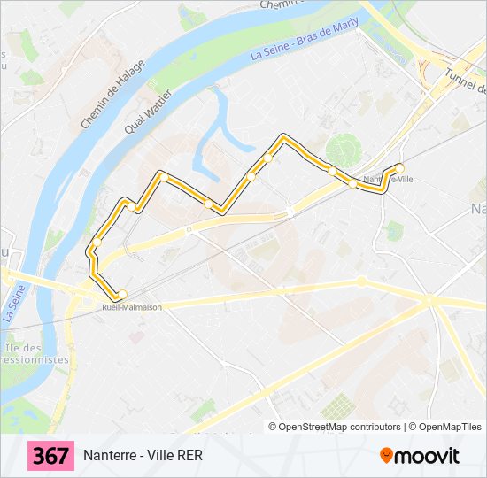 Plan de la ligne 367 de bus