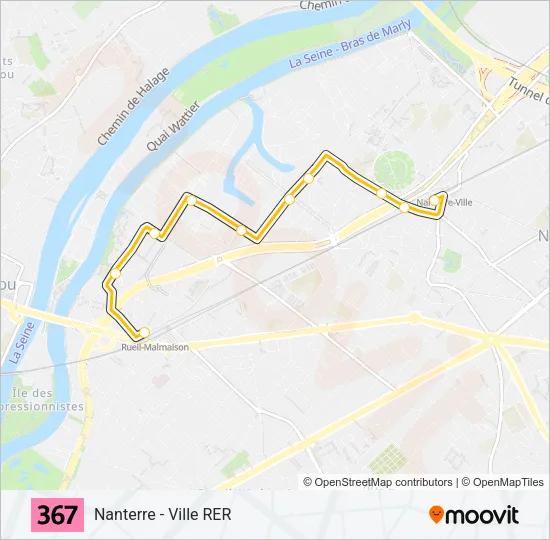 367 Bus Line Map