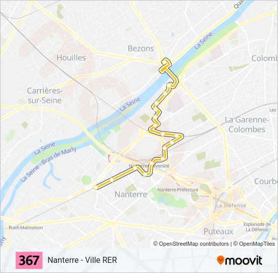 367 Bus Line Map