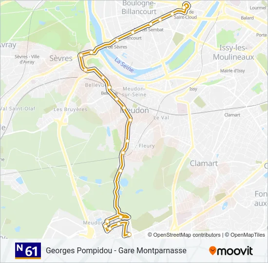 N61  Line Map