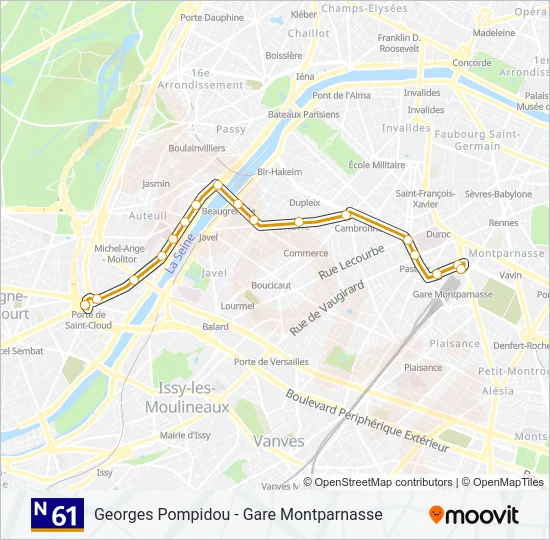 N61  Line Map