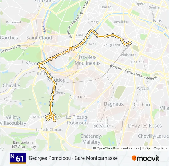 N61  Line Map