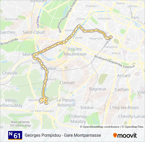 N61  Line Map