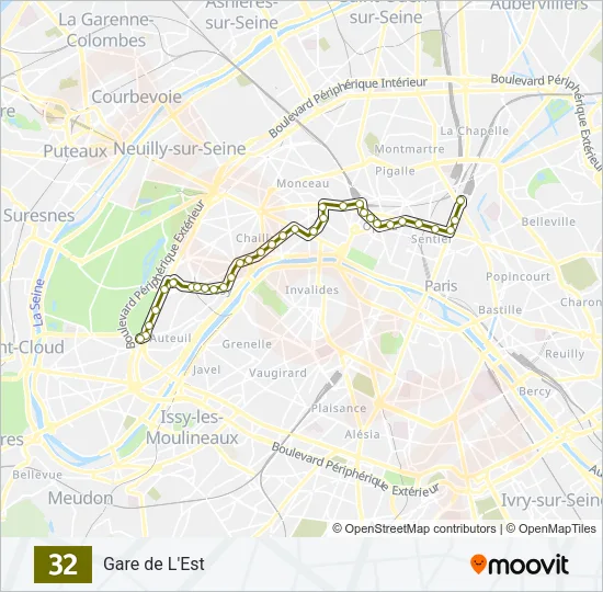 32 Bus Line Map