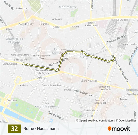 32 Bus Line Map