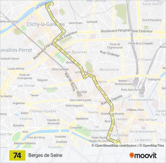 74 Route: Schedules, Stops & Maps - Berges de Seine (Updated)