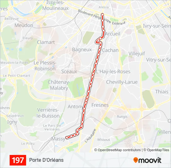 197 Bus Line Map