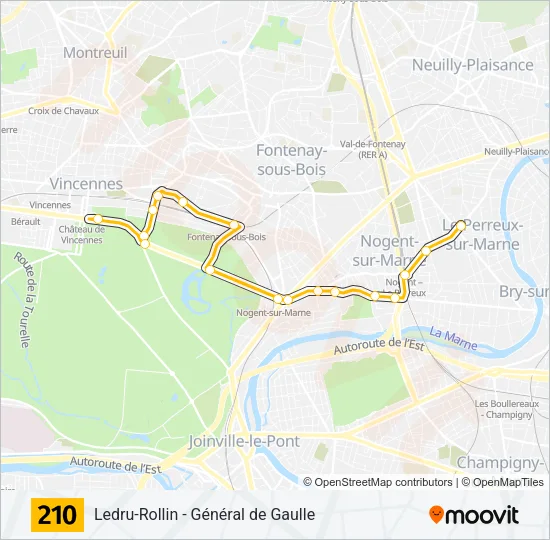 210 Bus Line Map