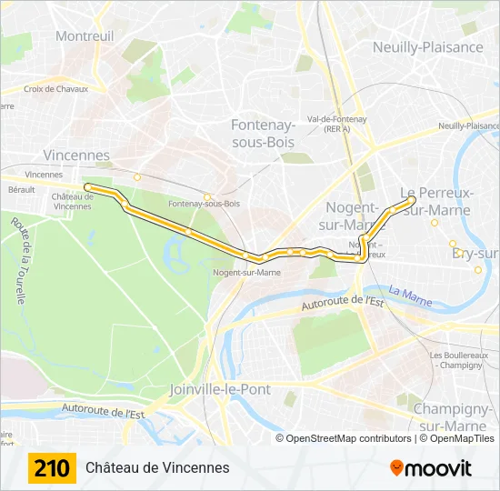 210 Bus Line Map