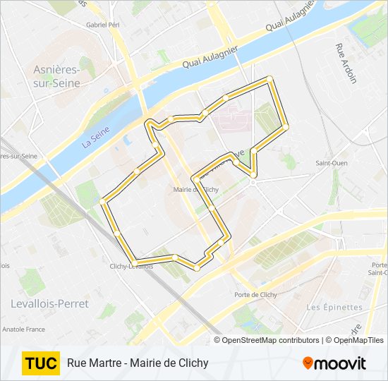 Mapa de TUC de autobús